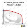 Карниз для ванны Vagnerplast Melite 160х105 Усиленный 25 мм MrKARNIZ фото 1