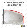 Карниз для ванны Bellrado Дени 150х100 Усиленный 25 мм MrKARNIZ фото 1