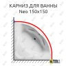 Карниз для ванны Riho Neo 150х150 Усиленный 25 мм MrKARNIZ фото 1