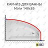 Карниз для ванны Bellrado Мэги 140х85 Усиленный 25 мм MrKARNIZ фото 1