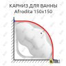 Карниз для ванны 1 MarKa Afrodita 150х150 Усиленный 25 мм MrKARNIZ фото 1