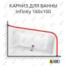 Карниз для ванны Besco Infinity 160х100 Усиленный 25 мм MrKARNIZ фото 1