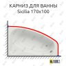 Карниз для ванны Cersanit Sicilia 170х100 Усиленный 25 мм MrKARNIZ фото 1