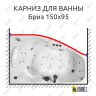 Карниз для ванны Triton Бриз Передний борт 150х95 Усиленный 25 мм MrKARNIZ фото 1
