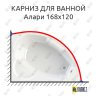 Карниз для ванной Vannesa Алари 168х120 Усиленный 25 мм MrKARNIZ фото 1
