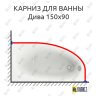 Карниз для ванны Aquatek Дива 150х90 Усиленный 25 мм MrKARNIZ фото 1