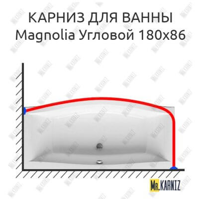 Карниз для ванны Ravak Magnolia Угловой 180х86 Усиленный 25 мм MrKARNIZ