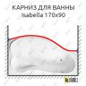 Карниз для ванны Relisan Isabella Передний борт 170х90 Усиленный 25 мм MrKARNIZ фото 1